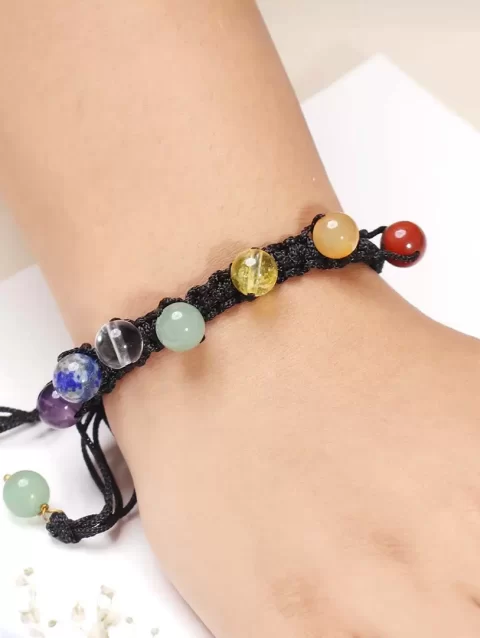 Shop Crystal Beads Knot Thread Bracelet for 7 Chakra Intention