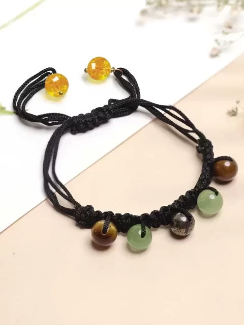 Shop Crystal Beads Knot Thread Bracelet for Wealth Intention