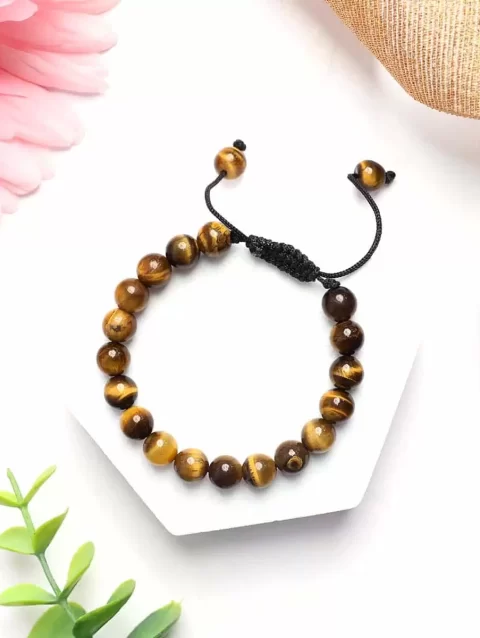 Shop Natural Tiger Eye Crystal Thread Bracelet 8mm